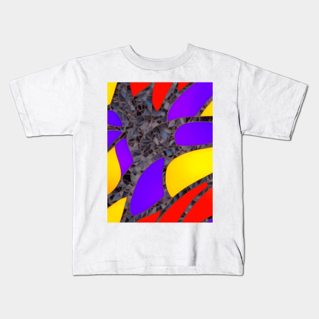 Blackhole and Multicolor Portal - Stained Glass Design Kids T-Shirt by Artilize